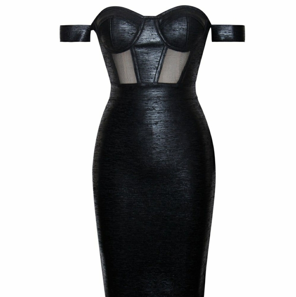 Irreplaceable Bandage Metallic Dress - Black - Picture 8 of 10